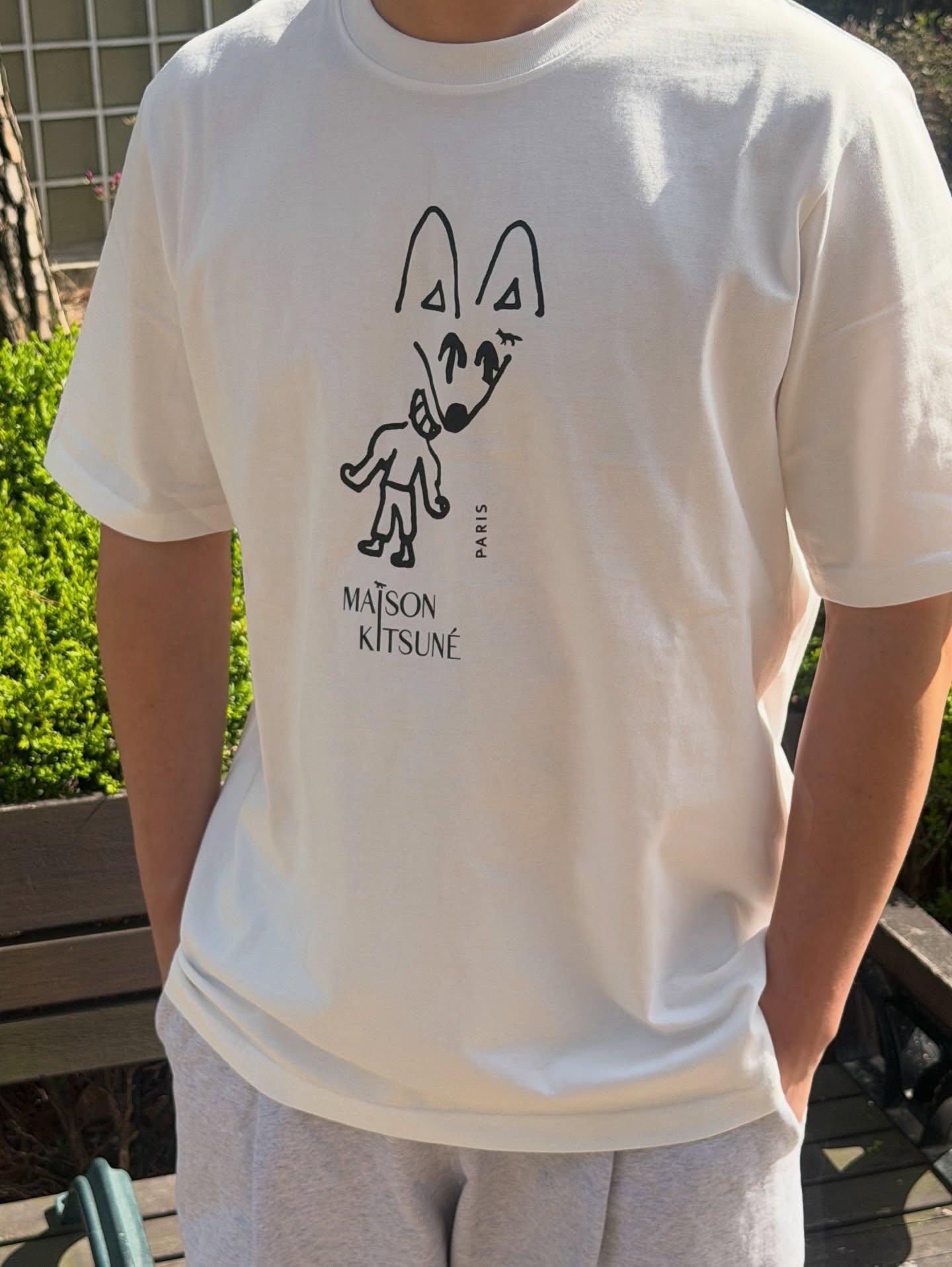 메종 키츠네 파티 폭스 반팔티